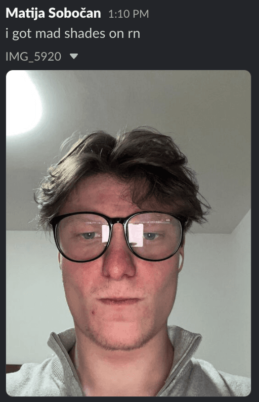 His Holiness Matija with mad shades